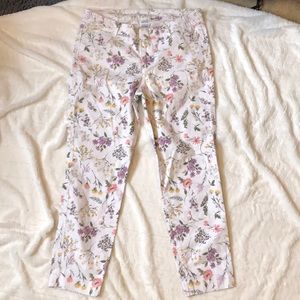 white floral old navy pixie chinos